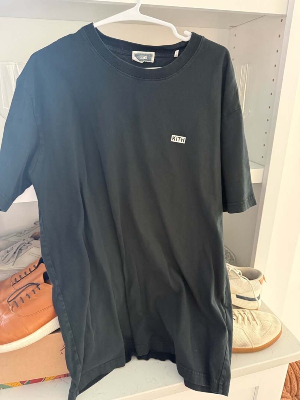 Kith Black Short-Sleeve Logo Tee